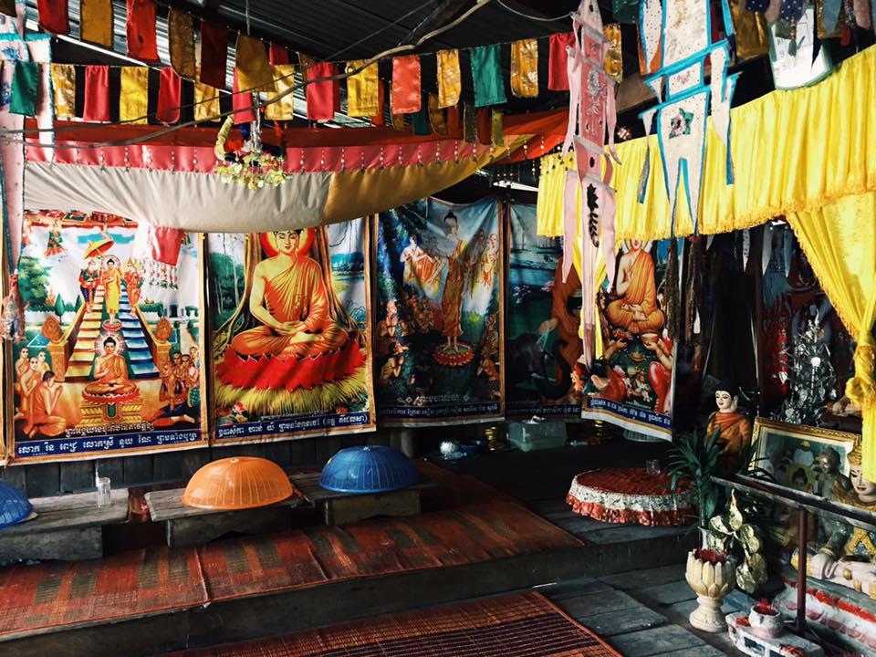 A buddhist shrine in a small village on Koh Rong Island