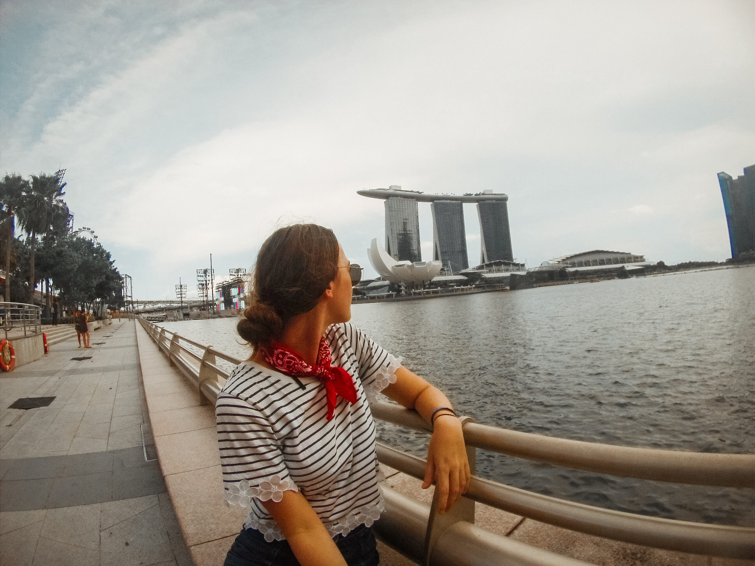 View of Marina Bay Sands from Singapore marina 