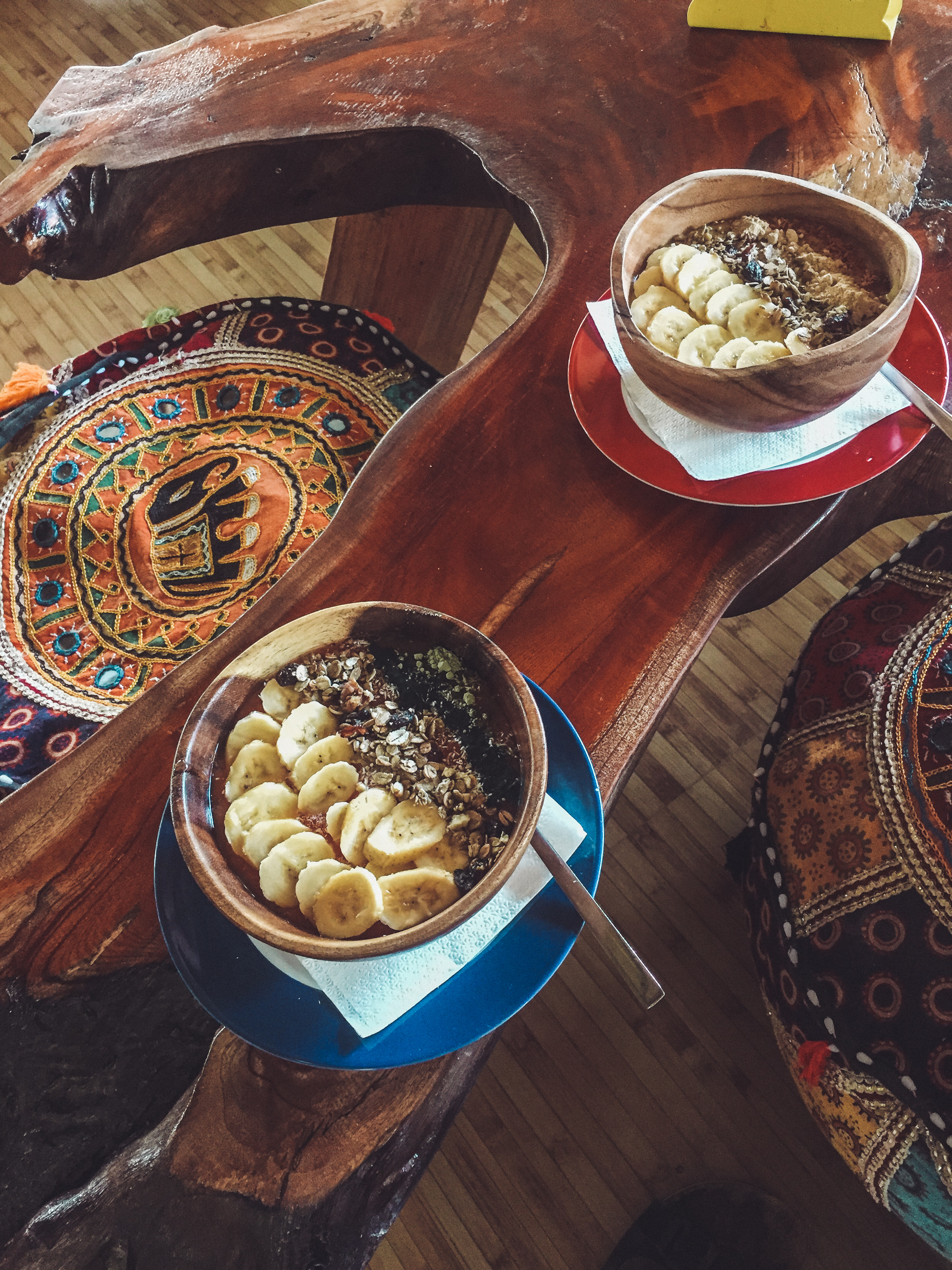 Smoothie bowls at Fox & the Firefly cottages - Bohol Island