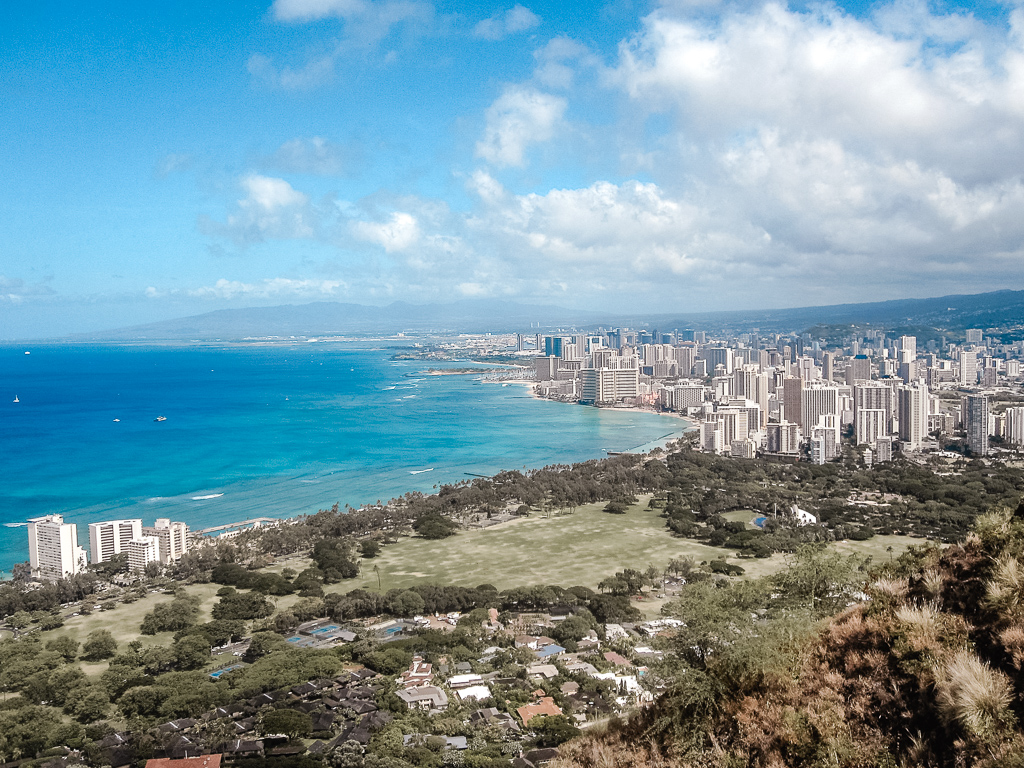 View of Waikiki and Honolulu from Diamond Head 