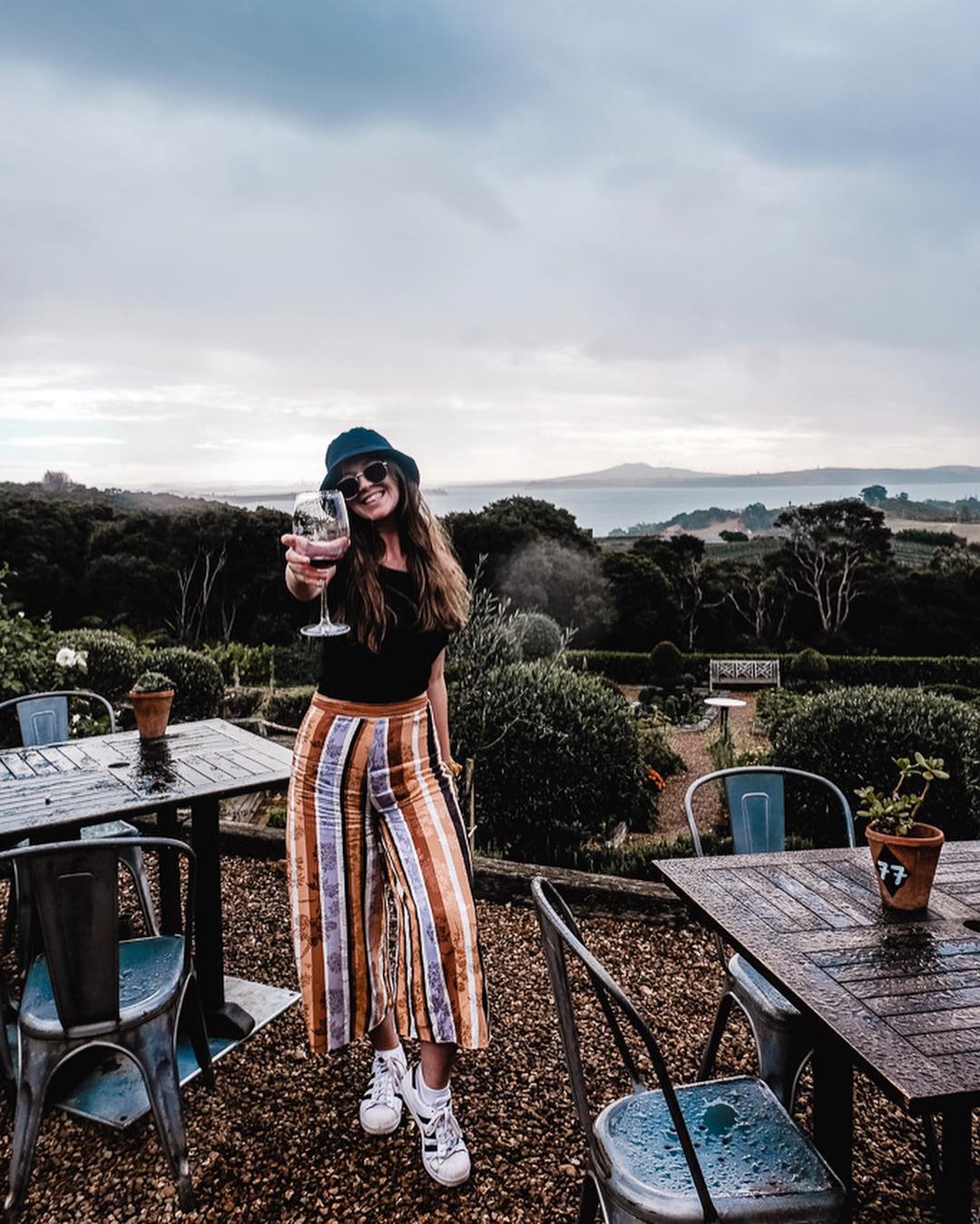 Holly at Mudbrick winery Waiheke Island 