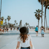 Holly walking solo in Santa Monica