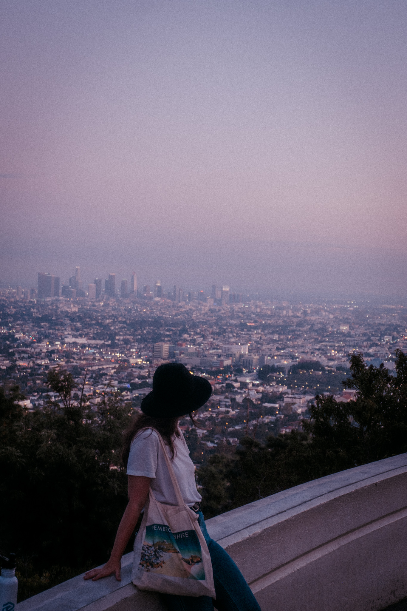 Travel photography of sunset taken from Griffith Observatory LA taken by Holly 