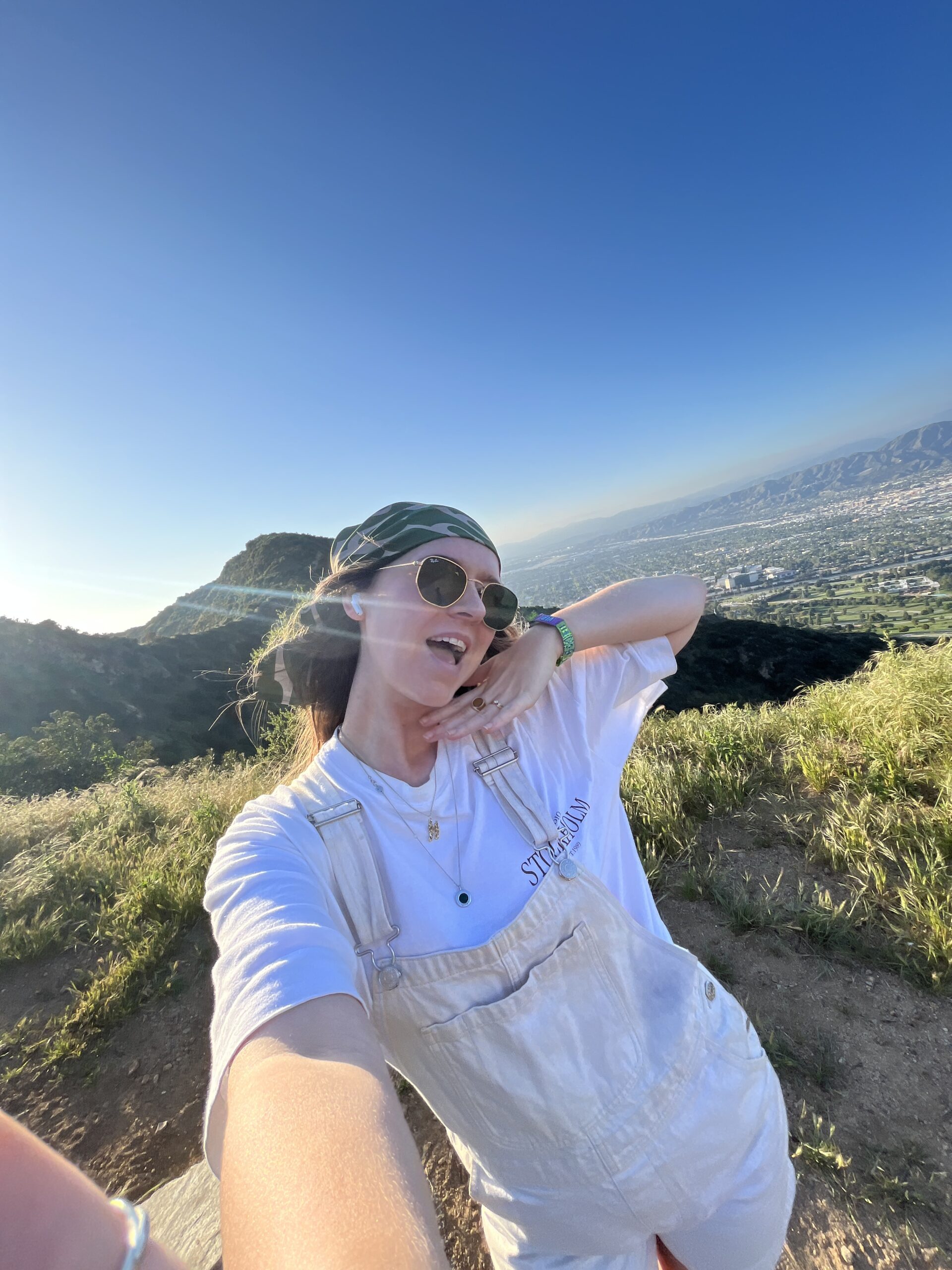 A very happy holly on top of Mt Lee overlooking Burbank 