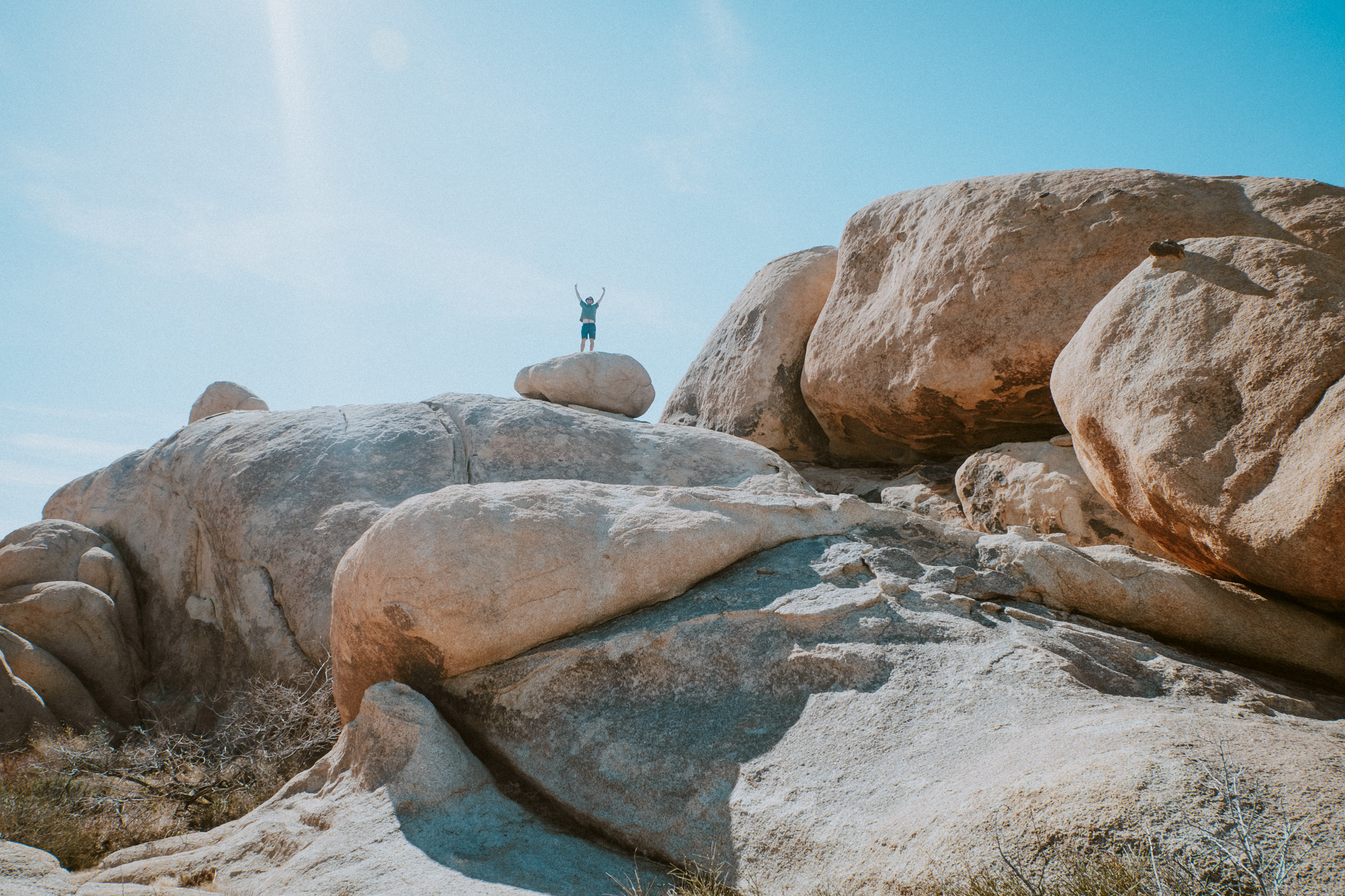 Phil on top of a rock in Joshua Tree National Park 