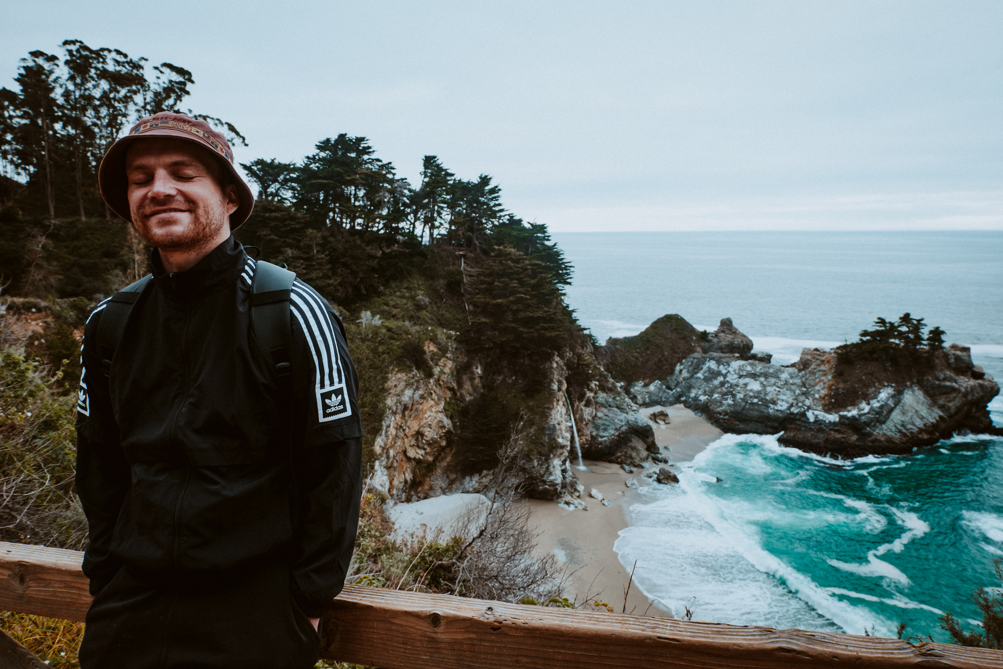 Julia Pfeiffer Burns State Park - Phil in front of McWay Falls