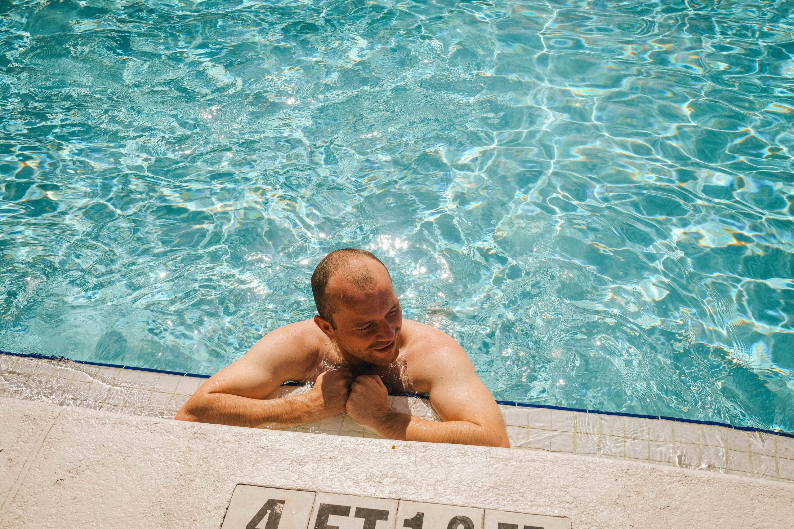 Phil at the pool in Westgate Lakes during his first time in Orlando 