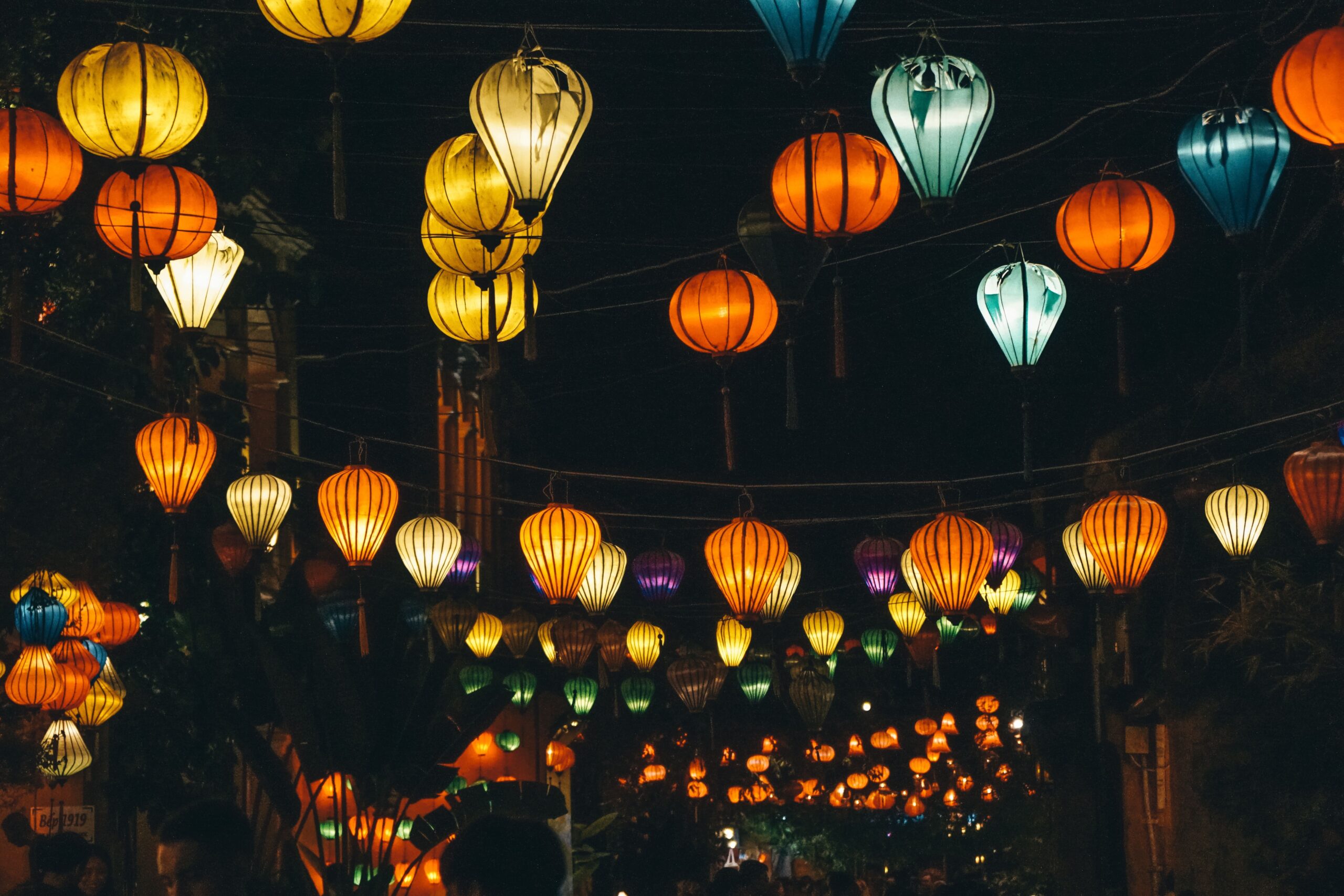 Lanterns in the old town street make Hoi An safe for solo female travellers 