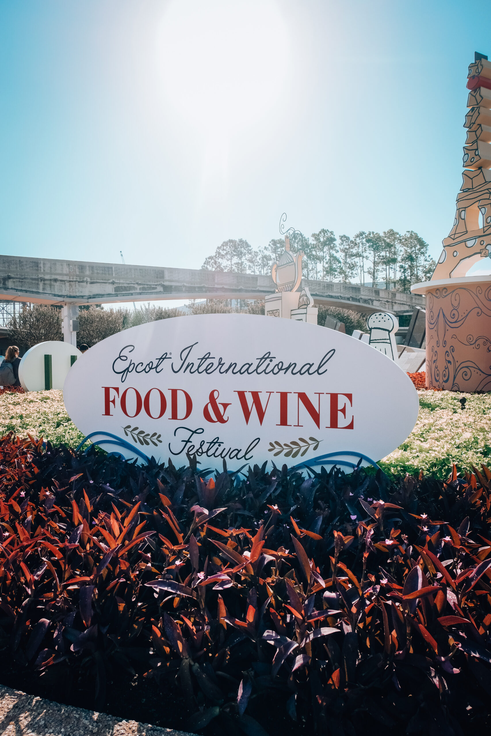 The sign at the Epcot food and wine festival, Orlando