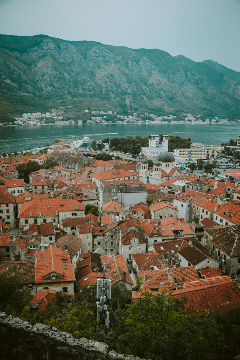 The view of Kotor from above - kotor is worth visiting for the historical old town