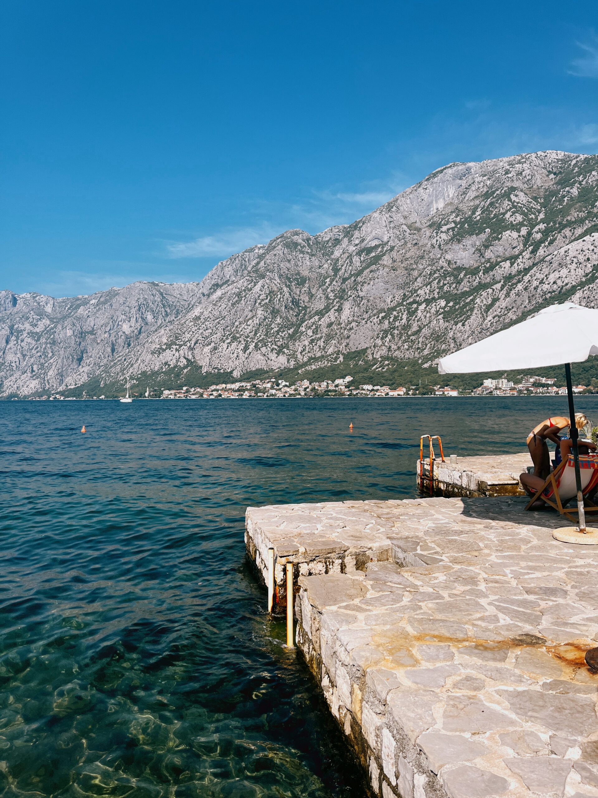 The shore on the bay of Kotor 