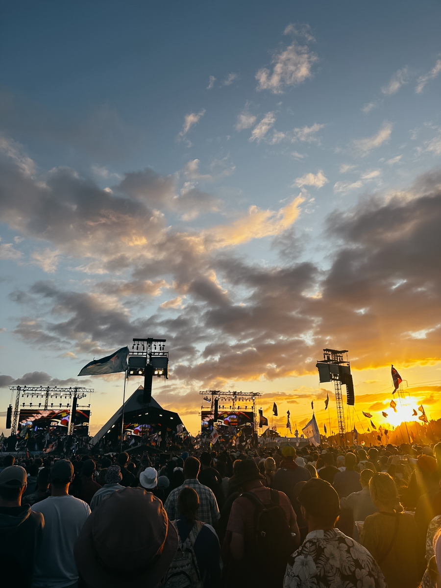 Sunset at The Pyramid Stage