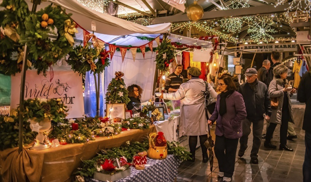 Greenwich market all decked out for Christmas 