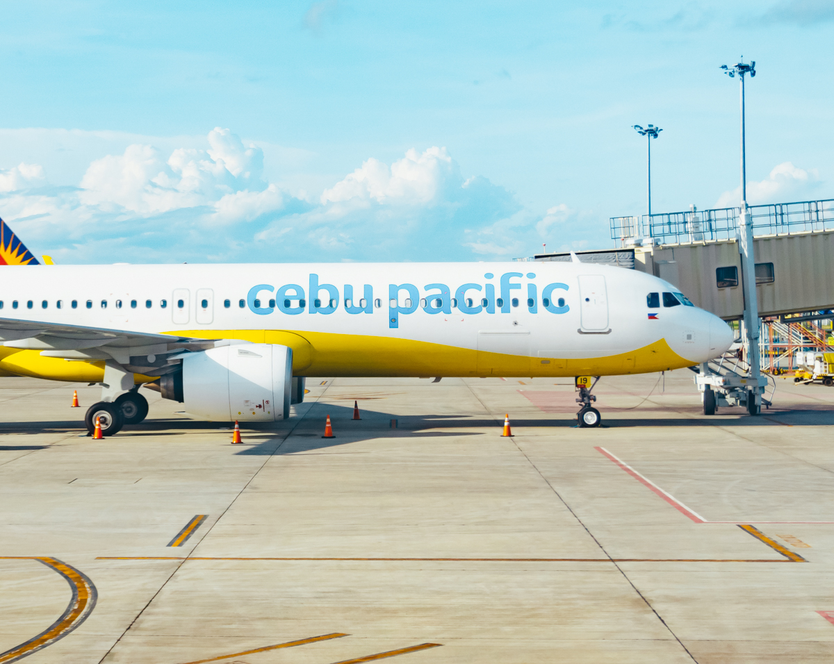 Cebu Pacific plane at Bohol airport