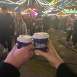 Drinking mulled wine at Hyde Park Winter Wonderland